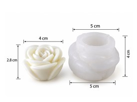 Molde silicona rosa abierta